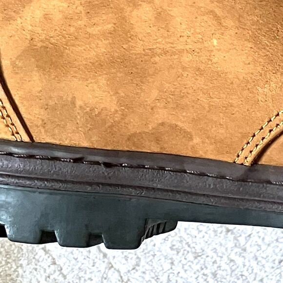 Timberland Boots Vtg Y2K Nubuck Hiking Mid Lace Lug Wheat 9 41 Women Gorp Preppy - Picture 16 of 16